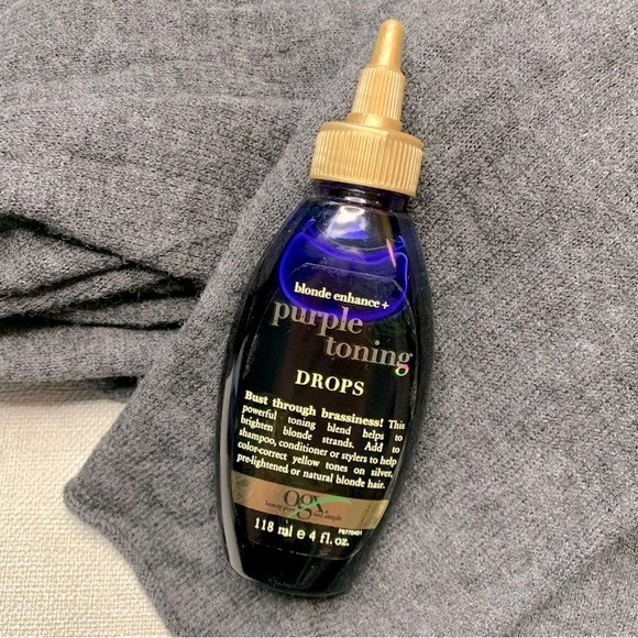 OGX Organix Blonde Enhance Purple Toning Drops Color Correct Yellow Tones 4oz - Picture 2 of 3